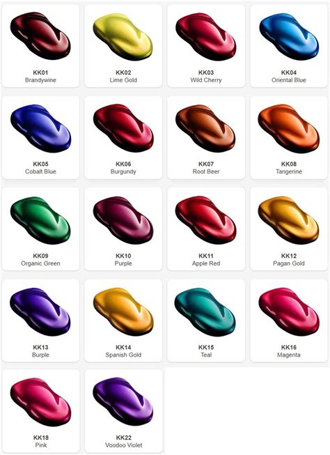 house of color metalic purple|house of kolor color codes.